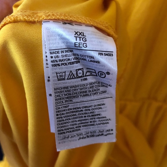 🥳HP🎉 Old Navy Gold Yellow Wrap Dress NWT Sz XXL - Picture 7 of 9